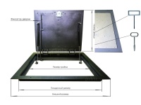 Напольный люк Стелс-У 600*1100п уголок утепленный схемы
